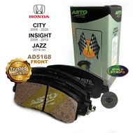 Asto [AD5168] Front Brake Pad - Honda City 1.5 TMO GM2 GM6 T9A/ City 2020 GN2/ Jazz GK GE/ CR-Z CRZ 