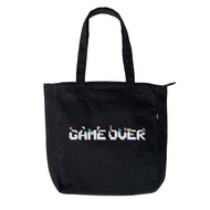 [Small Flade Studios Black Canvas Zipper Tote Bag - Men's and Women's Bag - Game Series Ka-79