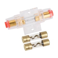 60 Amp AGU Fuse with AWG In-Line Fuse Holder 4 6 8 Gauge Fit For Car Audio Video Stereo