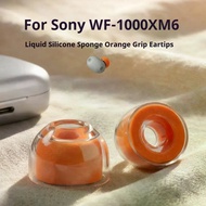 Liquid Silicone Sponge Ear Tips For Sony WF-1000XM6 Headphones Earbuds Noise-Canceling Orange Access