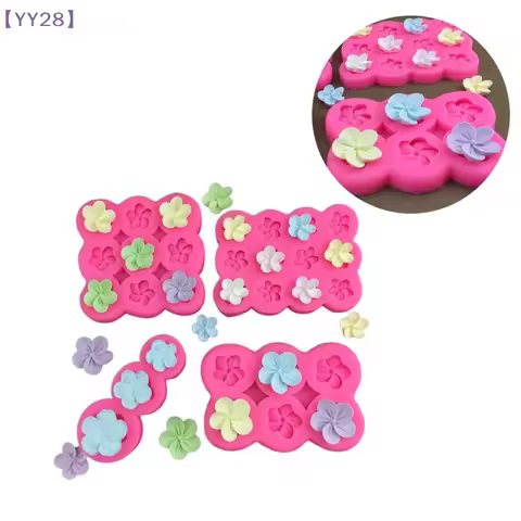【YY28】3/6/9/12Grids 3D Flower Silicone Mold Cake Decoration DIY Mousse Chocolate Ice Tray Soap Craft