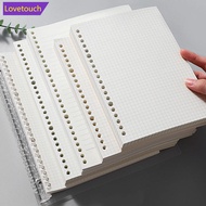 LOVETOUCH A6/A5 Loose Leaf Notebook Refill Spiral Binder Inner Page Grid Blank Line Diary Agenda Pla