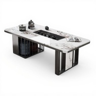 Marble Tea Table Modern Rectangular Coffee Table Living Room Office Quality Adjustable 39.37 x 21.65