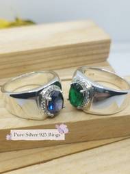 925 Silver Stone Rings For Men/Cincin Batu Lelaki perak 925