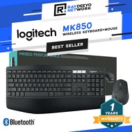 Logitech MK850 Performance Wireless Keyboard and Mouse Combo [Cushioned  Palm Rest Design]
