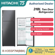 Hitachi 2 Door Inverter Fridge (318L) Refrigerator R-H355P7M Peti Sejuk 电冰箱【 Delivery By Seller KL &amp; Selangor 】