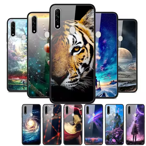 Tempered Glass Case For OPPO A31 Case Cover Bumper on For OPPO A31 2020 Phone Case For OPPOA31 CPH20
