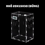 ACRYLIC TRANSPARENT BOX FOR Reptiles HIGH QUALITY MICA TANK INSECTS SPIDER Scorpion SMALL PET 29x20x