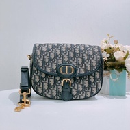 TW4700 Dior 迪奧 中號 經典花紋 斜肩包 Medium Bobby Bag Blue Dior Oblique Jacquard