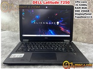 Notebook DELL Latitude 7250 intel i5-5300u RAM 8GB SSD 128GB 12.5 inch (1366x768) HD แถมฟรีเม้าส์ พร้อมลงโปรแกรมใช้งาน