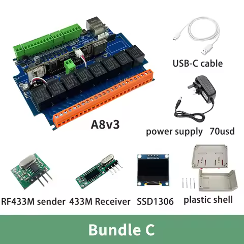 KC868-A8v3 ESP32-S3 Development Relay Module ESPHome Home Assistant KCS v3 MQTT HTTP RS485 Modbus Su
