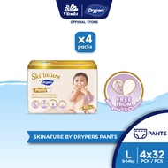 [Bundle of 4] Skinature Pants by Drypers Baby Diapers L32/ XL26