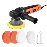 6-inch Random Orbital Electric Car Polisher Kit 840W Auto Car Buffer 2000-6400RPM Variable Speed Polishing Machine with Auxiliary Handle Sponge Wool Pads Rotary Tool for Floor Furn