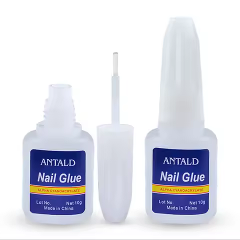 10g Fast Drying Nail Glue For False Nails Glitter Acrylic Decoration With Brush False Nail Tips Glue