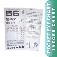 Pocket EEye Chart / Snellen or Jaeger Chart and Pain Rating Scale / Pain Assessment Tool