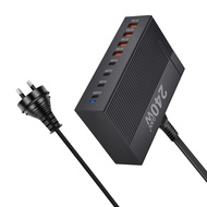 240W Desktop GaN Charger 8 พอร์ต USB Type C PD Fast โทรศัพท์มือถือ USB หลาย Quick Charger สําหรับ iP