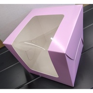 Purple Cake Box 6x6x6 with Top Window (10pcs)