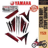 Y15ZR V1 Y15 STRIPE BODY STICKER GRAPHIC COMPLETE SET MERAH ROBOT B17-FG000-00-P3 100% ORIGINAL YAMA
