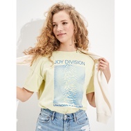 American Eagle เสื้อยืดผู้หญิง 8028 JOY DIVISION DINER TEE สี LIME - 037-8028-759