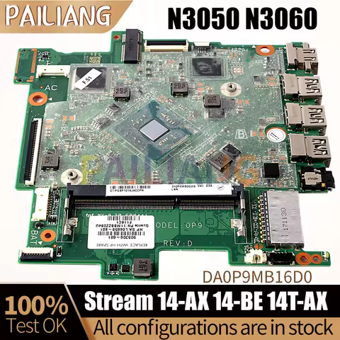 DA0P9MB16D0 For HP Stream 14-AX 14-BE 14T-AX Notebook Mainboard N3050 N3060 905306-601 L06659-601 La
