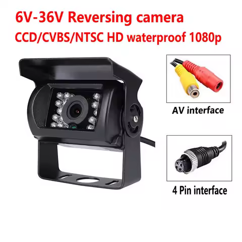 Reverse Camera 4 Pin AV Port IR Night Backup Camera Waterproof For Truck/Trailer/Pickups/RV/ Heavy