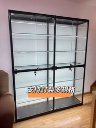 訂製玻璃展示櫃  手辦柜玩具模型展示櫃鋼化玻璃