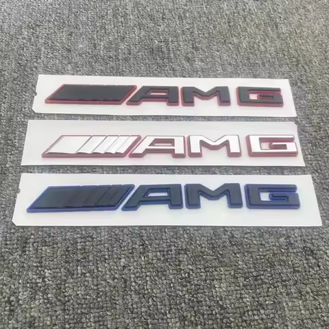 New Color 3D ABS Car Rear Trunk Badge AMG Letters Sticker For Mercedes Benz A B C E CLA C63 C63S E53
