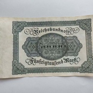 1922 Germany 5,0000 Mark Retro Banknotes Vienna Chart Art Student Mark 50,000 Large Ticket Ornaments