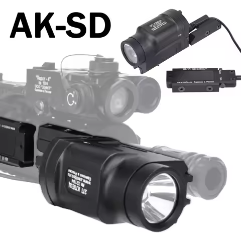 Airsoft AK 47 Zenitco AK-SD Weapon Gun Flashlight Tactical KLESCH 2P GEN2 Strobe Light Surefire X300