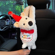 Car Tissue Box New Car Armrest Box Tissue Box Hanging Western Dog Cute Car Paper Extraction Doll s44