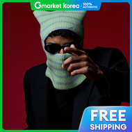 STRIPE CAT BALACLAVA LIME