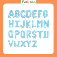 Light blue letter balloons for birthday decoration
