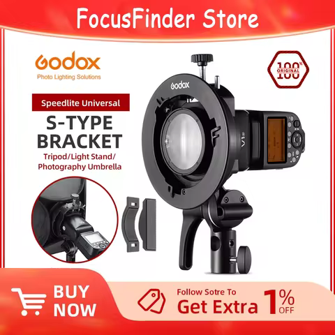 Godox S2 S-type Holder Bracket Bowens Mount Flashfor Godox AD200 AD400PRO V1 V860II Speedlite Flash 