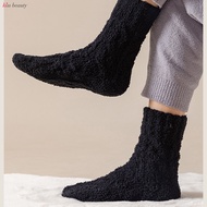 Womens Fluffy Cozy Socks Winter Solid Color Thick Warm Socks Cozy Crew Socks Christmas Socks for Lad