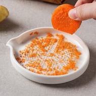 1 Set Ceramic Ginger Garlic Grinder Tool, Garlic Ginger Grinding Plate, Bowl, Ginger Garlic Grater, 