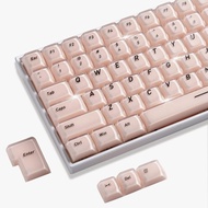 Womier Thick Jelly Frosted Pink Foundation Keycaps Set CSA Profile with US/UK Layout for 60%/65%/75%