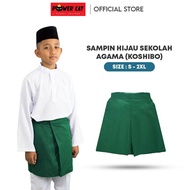 POWER CAT Sekolah Rendah Agama Sampin Koshibo Hijau/School Muslim Wear Sampin Koshibo - Size S-2XL