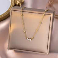 Titanium Fashion Necklace Ribbon Gem Boba Bismuth Magnet