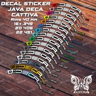 Sticker Decal Rims Java Deca Cattiva Bmx Folding Bike