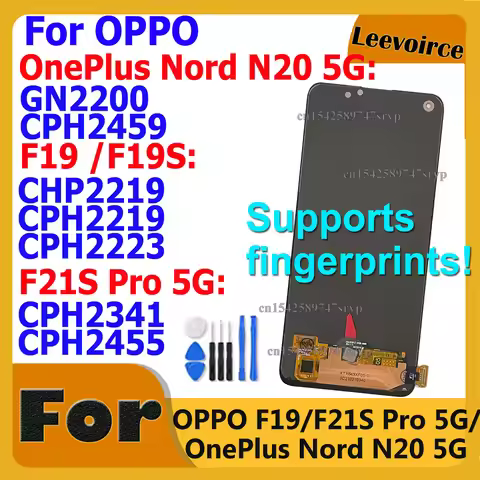OLED Display For OPPO F19 / F19S / F21S Pro 5G Touch Screen LCD Full Assembly Replacement Repair For
