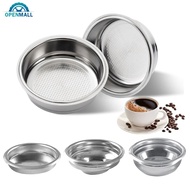 OPENMALL 51/58mm 304 Stainless Steel 1/2/Clean Cup Coffee Filter Blind Bowl Non-Pressurized Precisio