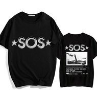 S-5XL Ready stock 2025 Sza Sos Harajuku Anime Tshirts Gothic Comic Tshirt Regular Fit Cottonshirt Ca