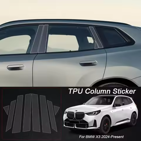 For BMW X1 IX1 U11 X2 X3 X4 X5 X6 IX I20 G01 G02 G05 B Pillars TPU Car Protective Film Transparent B
