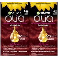 Hair Color Olia Ammonia-Free Brilliant Color Oil-Rich Permanent Hair Dye, 6.60 Light Intense Auburn,