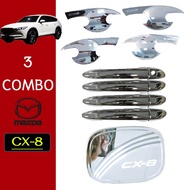Mazda Cx-8 Accessories Door Sockets Handle Tank Cover Chrome Plated Cx8