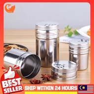 Rotating Cover Spice Jar – Stainless Steel Salt, Sugar & Pepper Shaker, Multi-Purpose Seasoning Bott