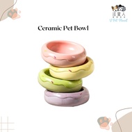 Ceramic Pet Bowl （Cat bowl / Dog bowl）｜Heavy base｜Cute Bowl