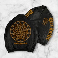 jaket bomber/ jaket three-n/jaket keren/jaket motif metal premium distro black/jaket bomber three-n 