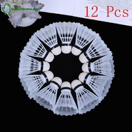 GOG 12 Pcs White Plastic Badminton Ball Shuttlecos Sport Training Sport MY