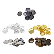 [Kesoto] 10Pcs 25mm Brooch Making Blank Cabochon Bezel Setting Trays for Badge Black